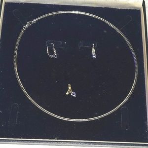 Tanzanite & 10k white gold/ 2pc. Set